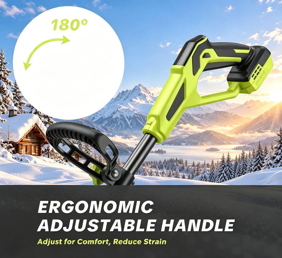 Adjustable handle on the cordless electric snow shovel